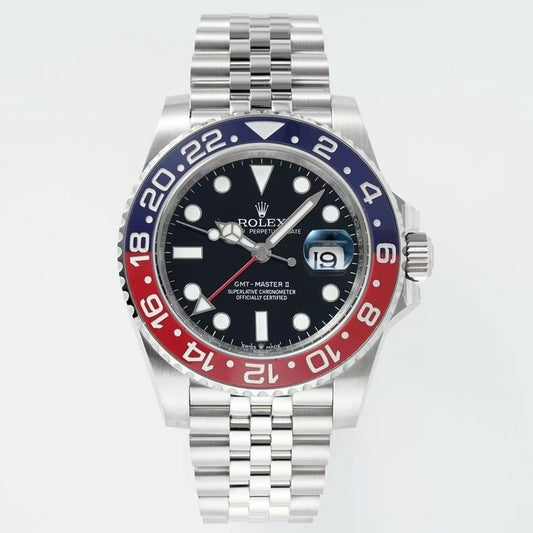 Rolex GMT Travel Watch 904L Steel Cal.3285 Movement