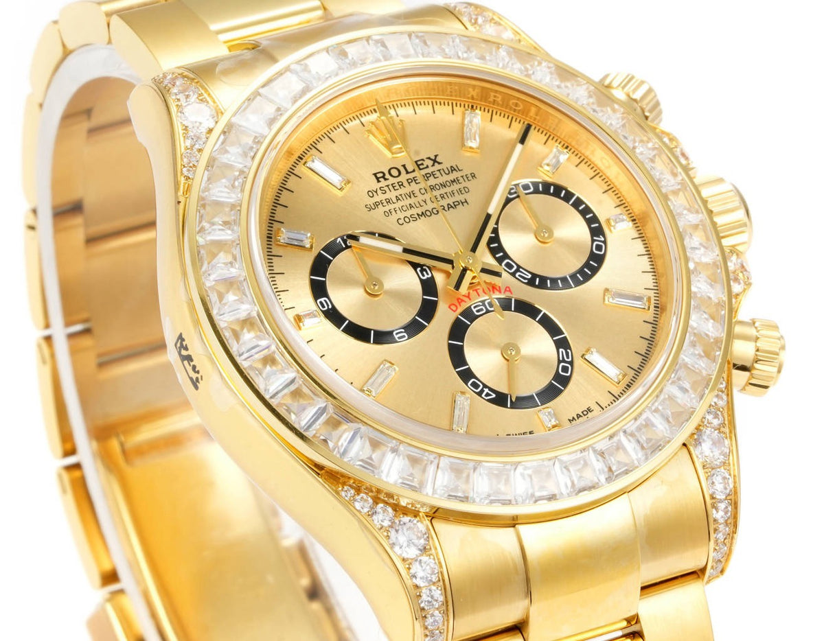 Rolex Cosmograph Daytona 40mm N+ Factory V2 Weighted Baguette Bezel Automatic Watch