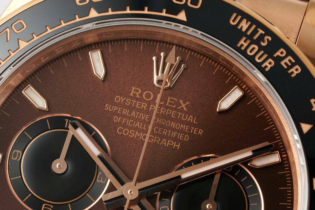 Rolex Cosmograph Daytona 18K Gold Plated Automatic Chronograph Watch Rubber Strap