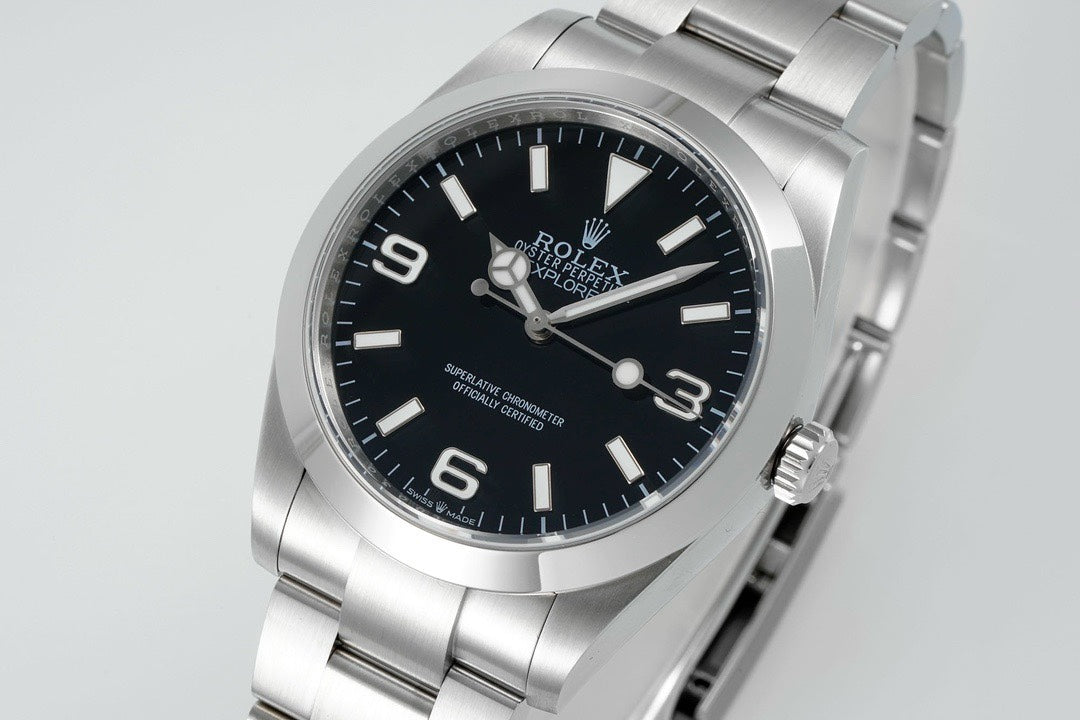 Rolex Explorer 214270 40mm Black Dial Blue Lume – EWE 3230 Movement