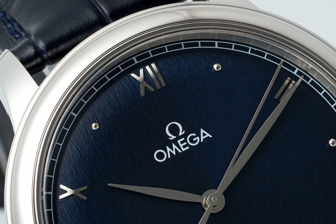 Omega De Ville Power‑Reserve Automatic Mechanical Watch, Genuine Calfskin Leather Strap