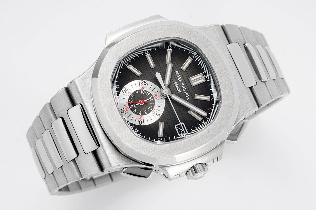 Patek Philippe Nautilus 5980 Chronograph Watch, 40.5mm, Real Working Small Second & Chronograph Functions