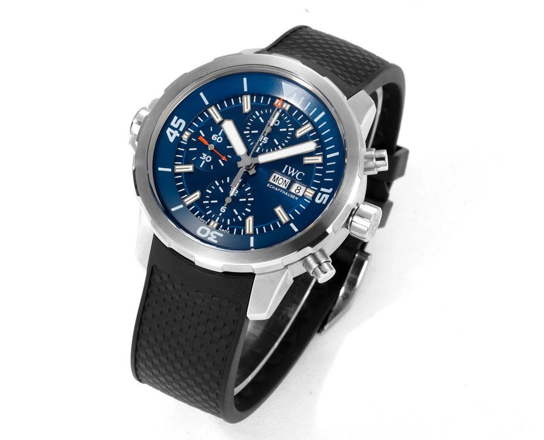 IWC Aquatimer Chronograph Watch 44mm | Quick Release Fluororubber Strap