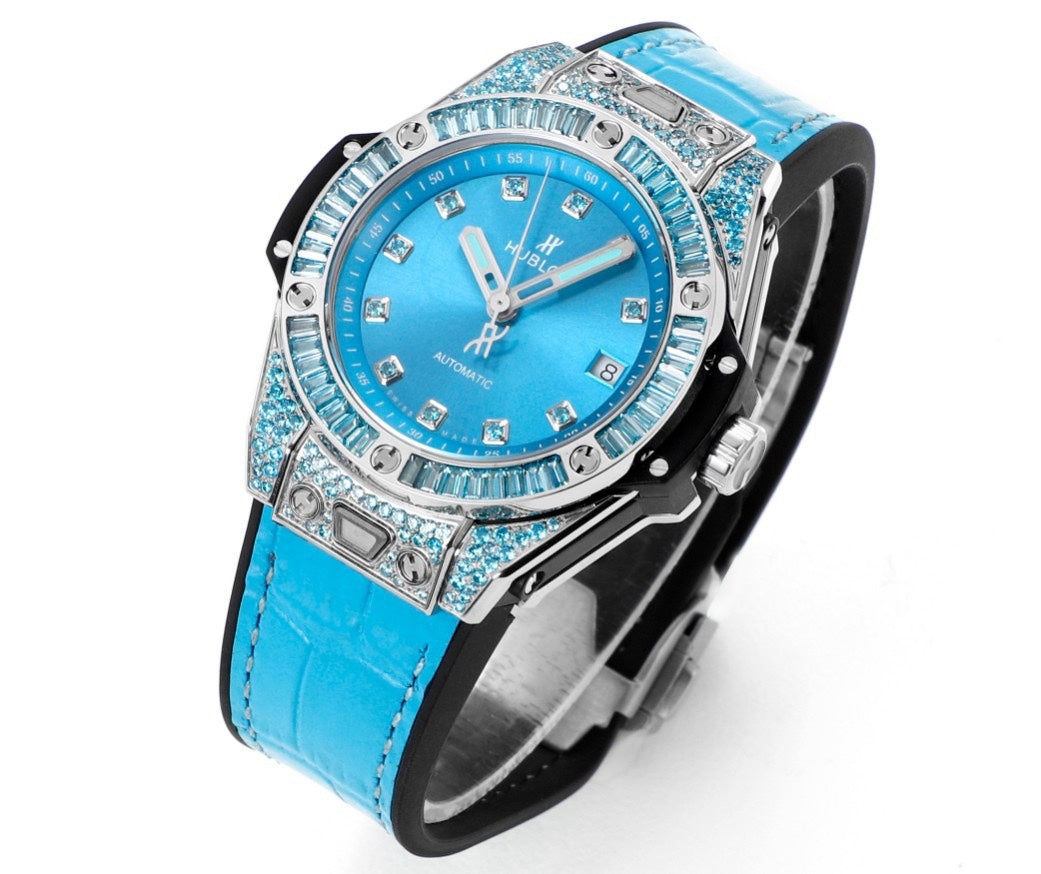 Hublot Big Bang One Click Rainbow Gemstone 39mm Automatic Ladies Watch