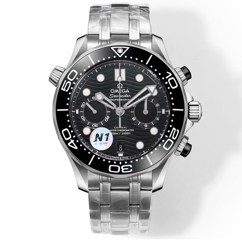 OMEGA Seamaster 300 Chronograph 44mm Dive Watch Cal.9900 Full Function Ceramic Bezel