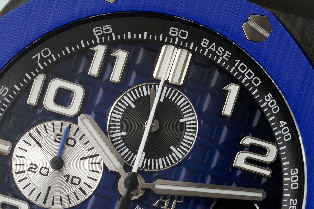 Audemars Piguet Ceramic Chronograph 44mm Sports Watch Rubber Strap