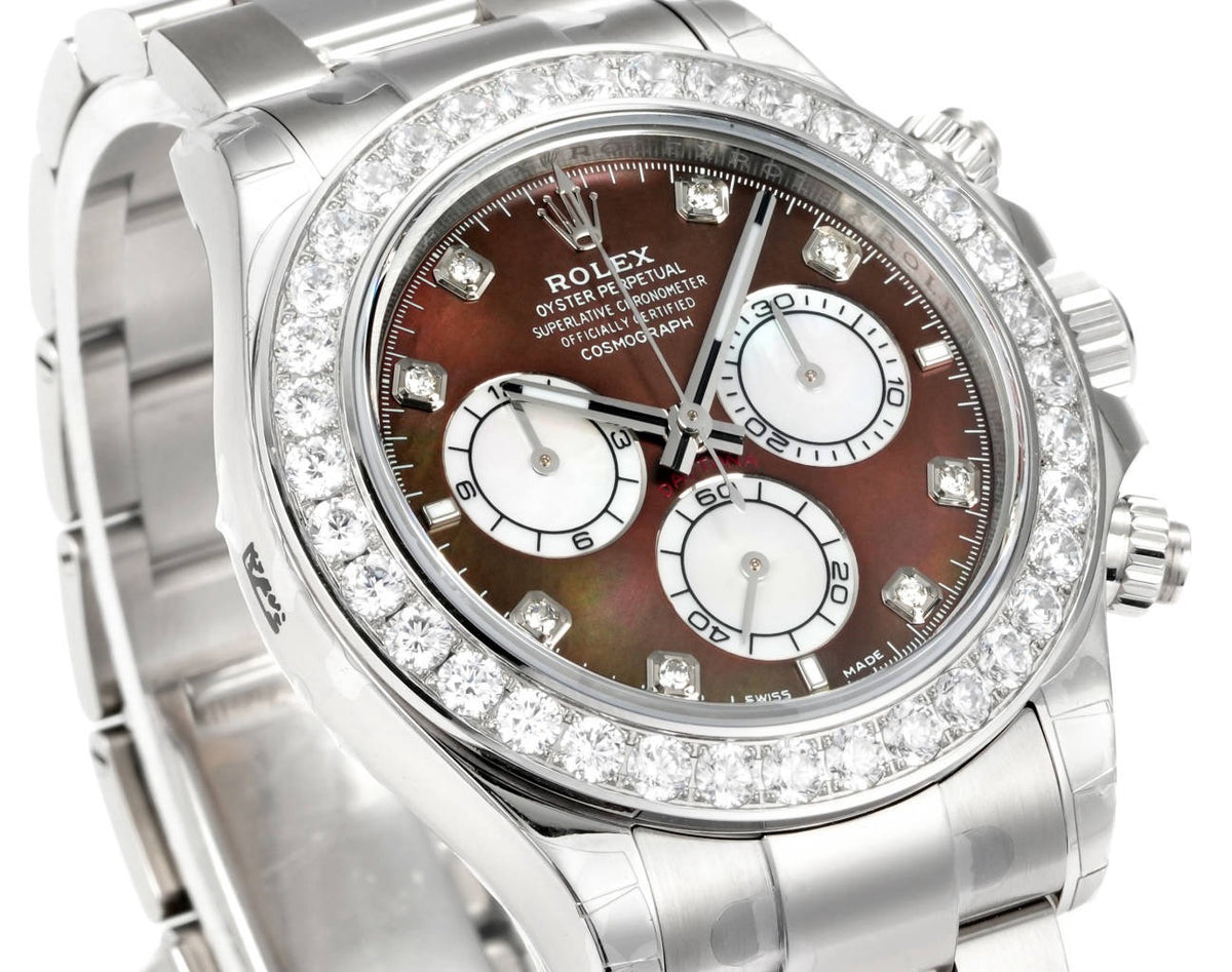 Rolex Cosmograph Daytona 40mm N+ Factory V2 Weighted Baguette Bezel Automatic Watch
