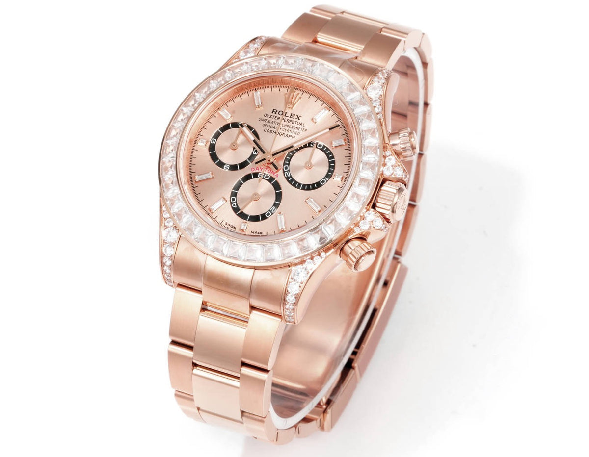 Rolex Cosmograph Daytona 40mm N+ Factory V2 Weighted Baguette Bezel Automatic Watch