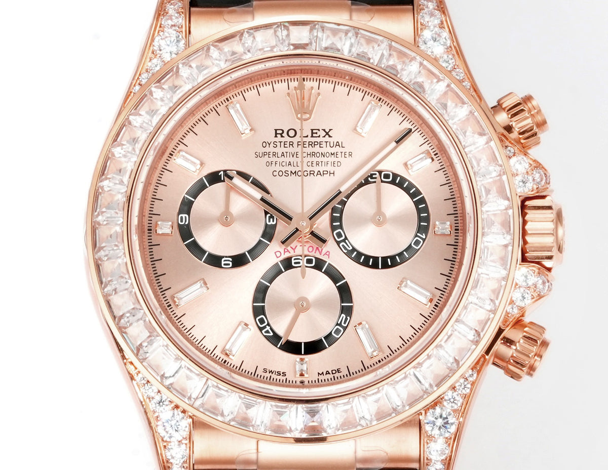 Rolex Cosmograph Daytona 40mm N+ Factory V2 Weighted Baguette Bezel Automatic Watch