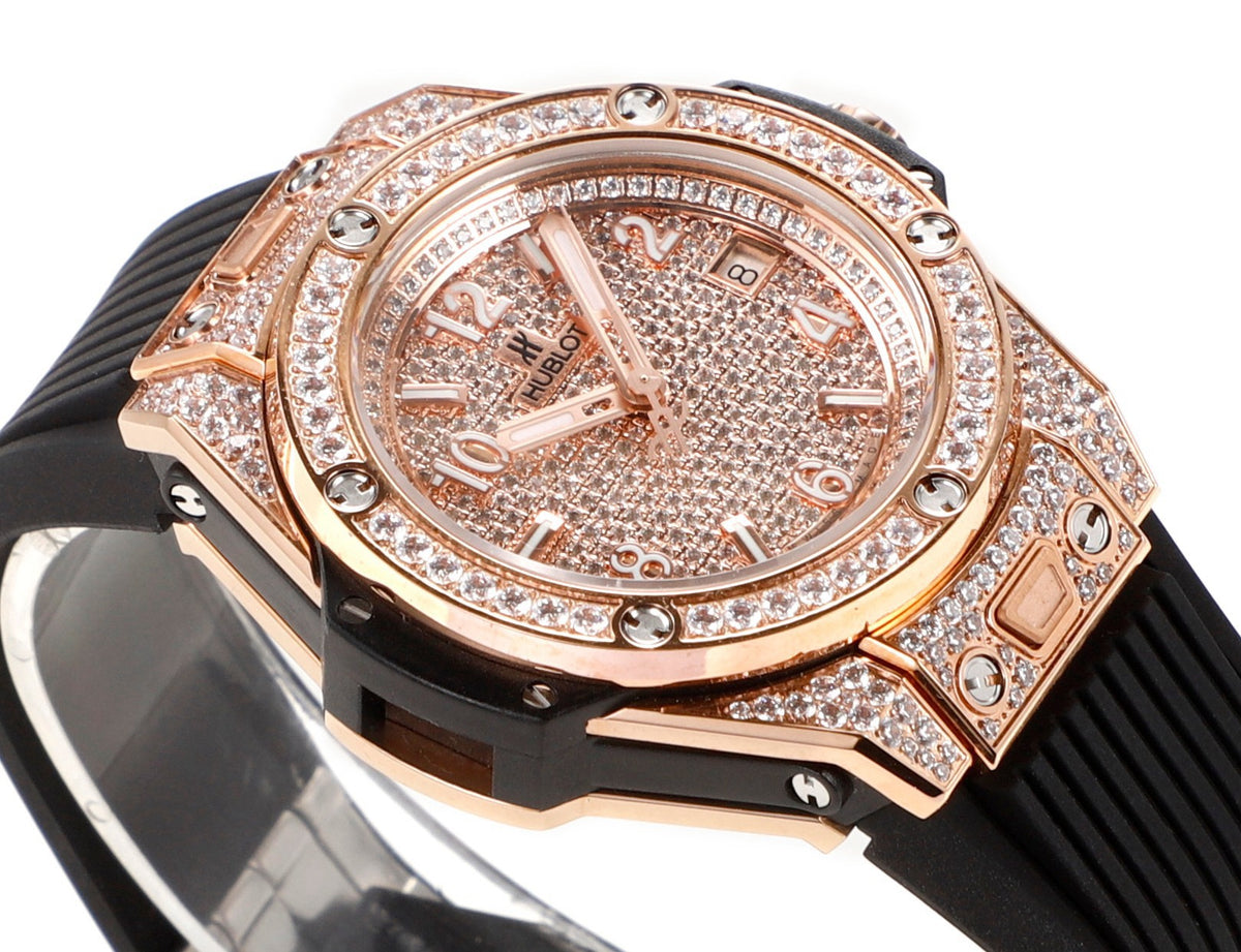Hublot Big Bang One Click Full Paved Diamond 39mm Automatic Ladies Watch