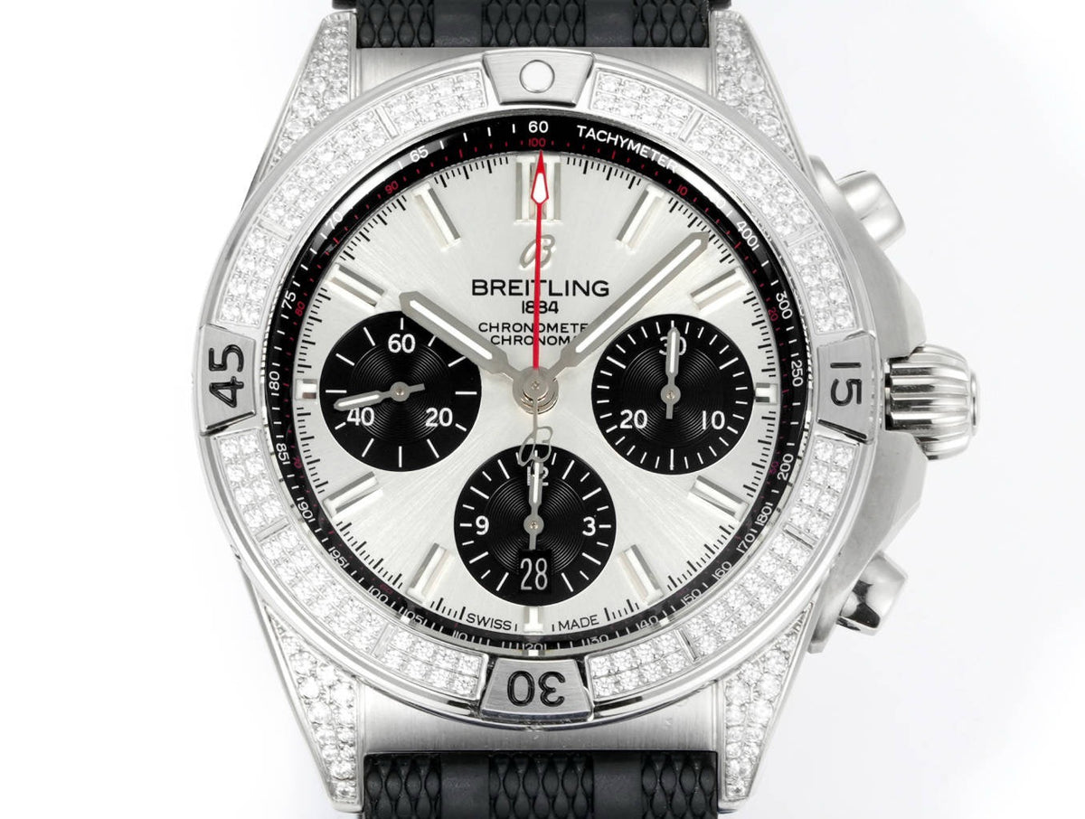 Breitling Chronomat Super Clone Watch | B01 Automatic Chronograph Movement, Diamond Bezel, 42mm