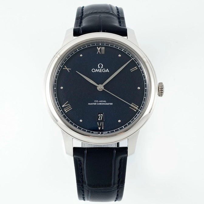 Omega De Ville Power‑Reserve Automatic Mechanical Watch, Genuine Calfskin Leather Strap