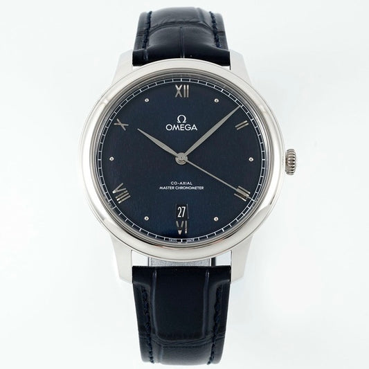 Omega De Ville Power‑Reserve Automatic Mechanical Watch, Genuine Calfskin Leather Strap
