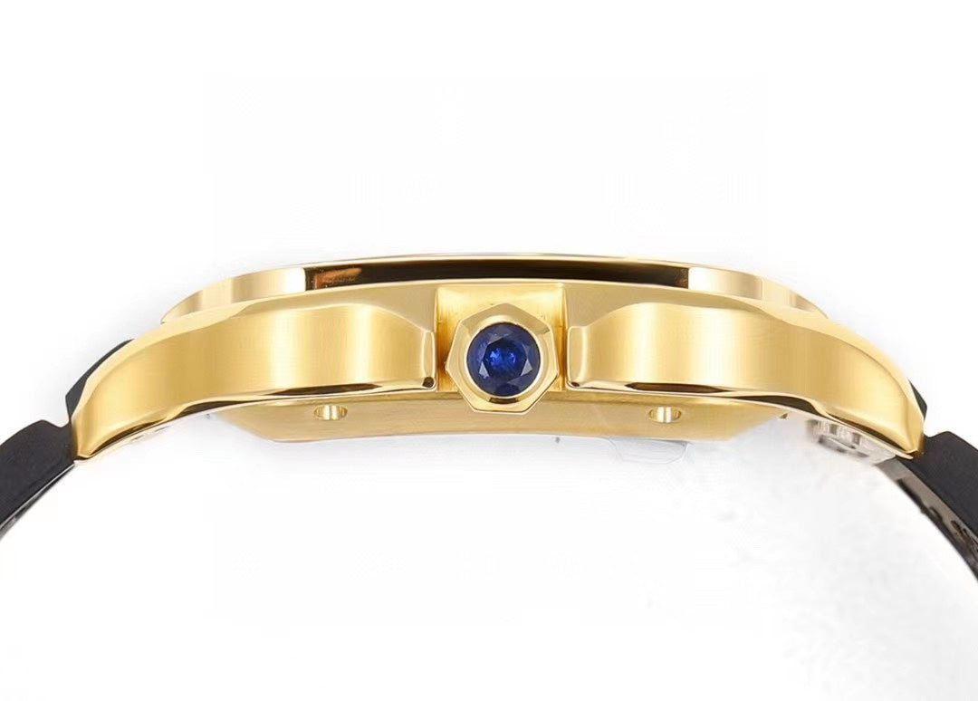 Cartier Santos Rubber Strap | THB Factory 39.8mm Automatic Watch