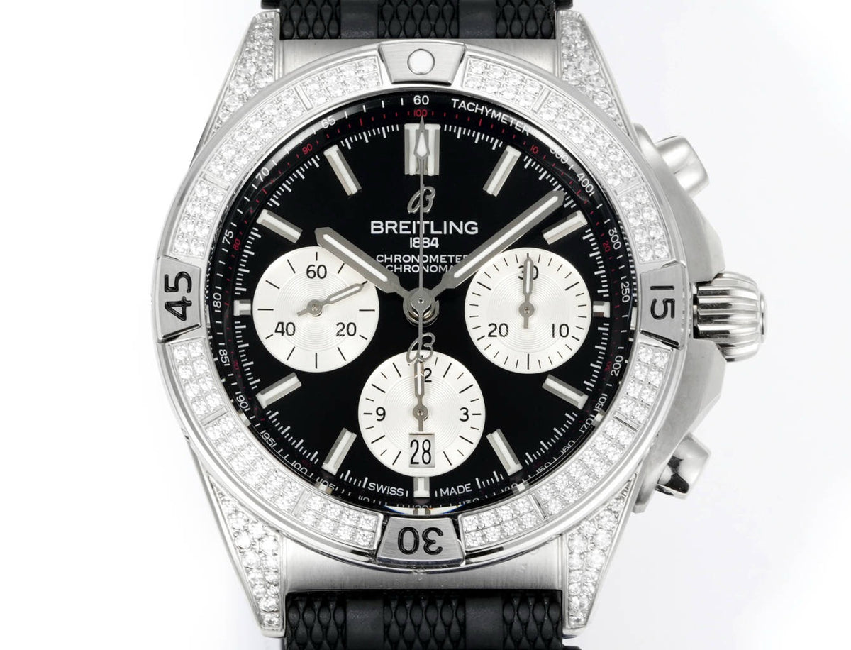 Breitling Chronomat Super Clone Watch | B01 Automatic Chronograph Movement, Diamond Bezel, 42mm