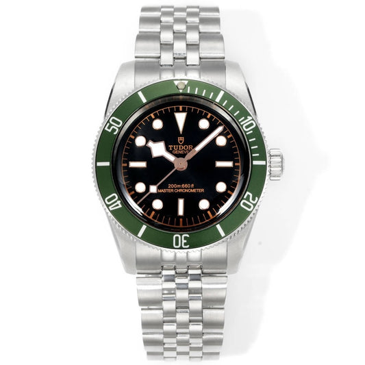 Tudor Black Bay GMT Automatic Diver Watch 41mm, Domed Sapphire Crystal, Rivet Stainless Steel Bracelet, Multiple Ceramic Bezel Color Options