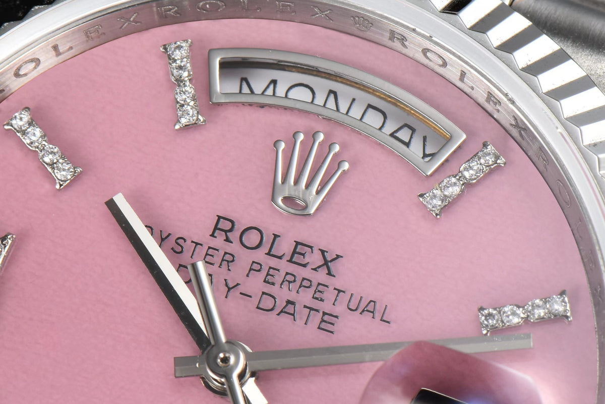 Rolex Day-Date 36 Hidden 6 Diamond Roman Markers | CS Factory Natural Gemstone Dial 904L Steel Watch