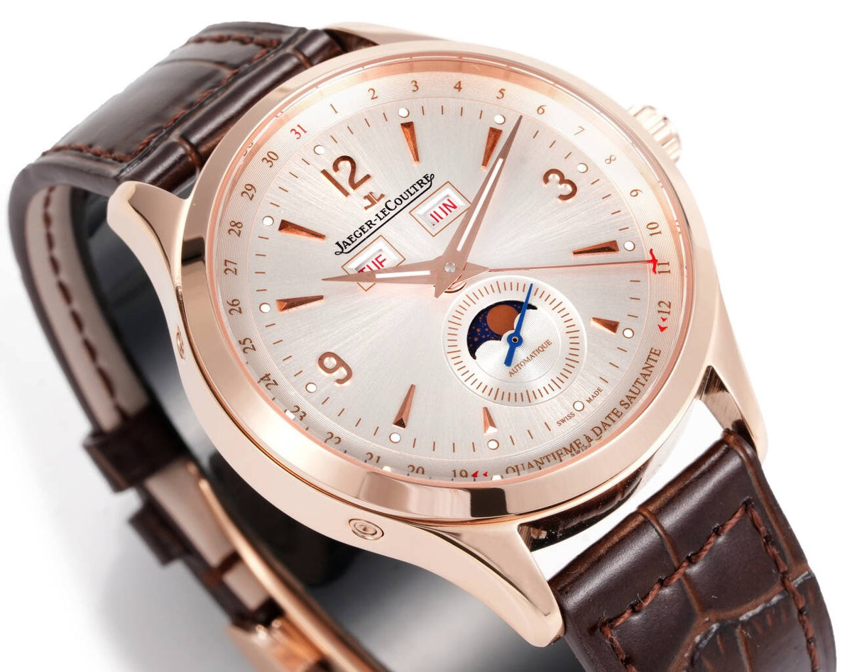 Jaeger-LeCoultre Master Calendar Moon Phase Automatic Watch 40mm Genuine Leather Strap