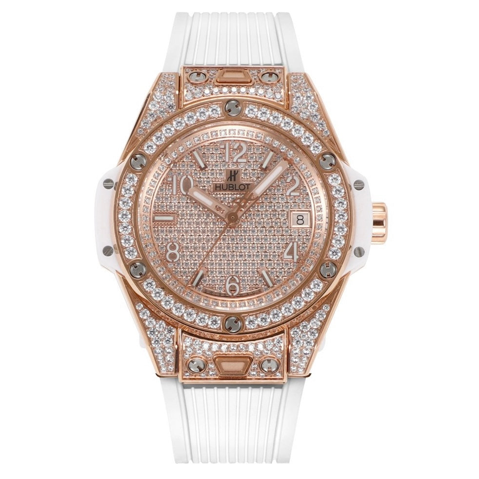 Hublot Big Bang One Click Full Paved Diamond 39mm Automatic Ladies Watch