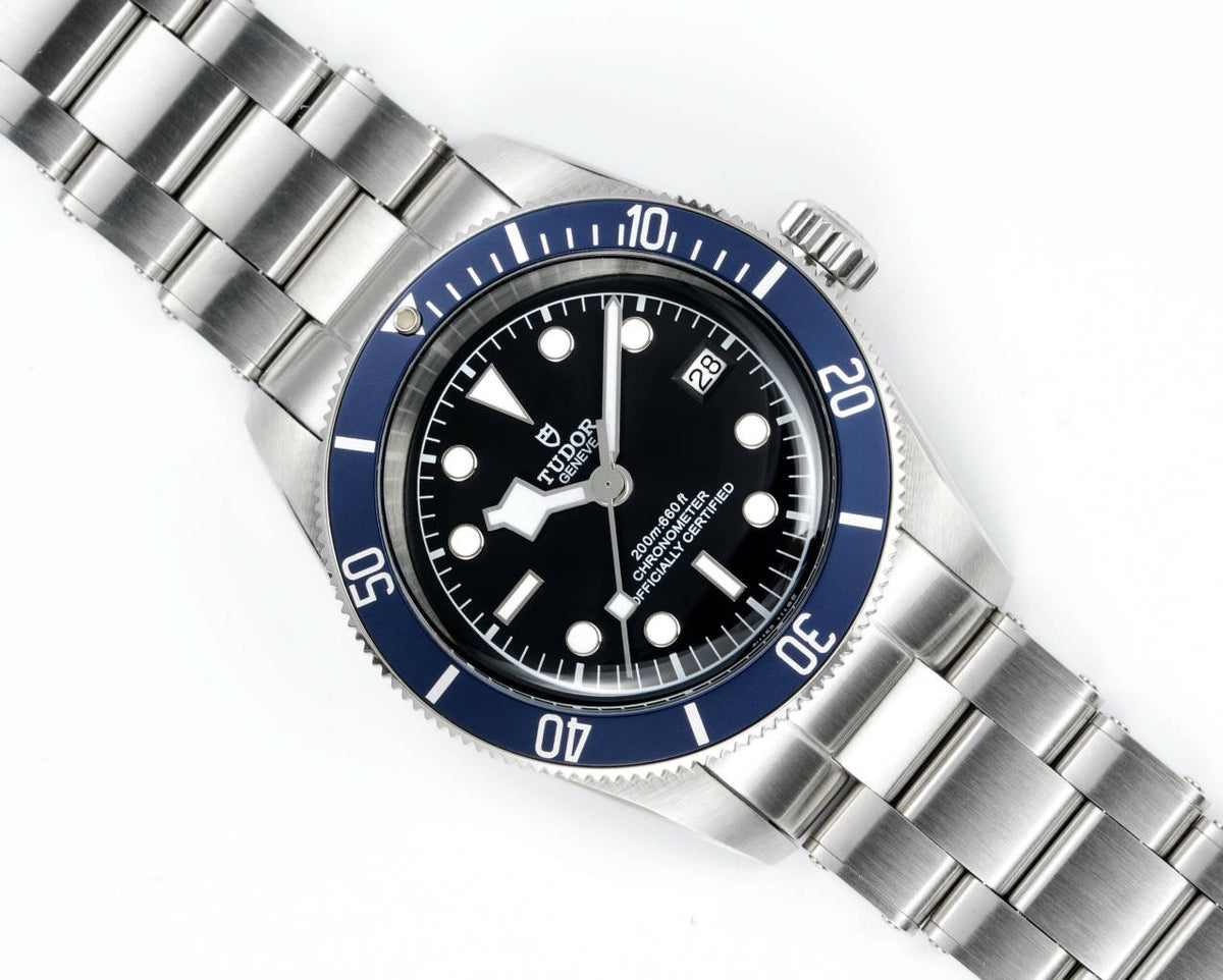 Tudor Black Bay GMT Automatic Diver Watch 41mm, Domed Sapphire Crystal, Rivet Stainless Steel Bracelet, Multiple Ceramic Bezel Color Options