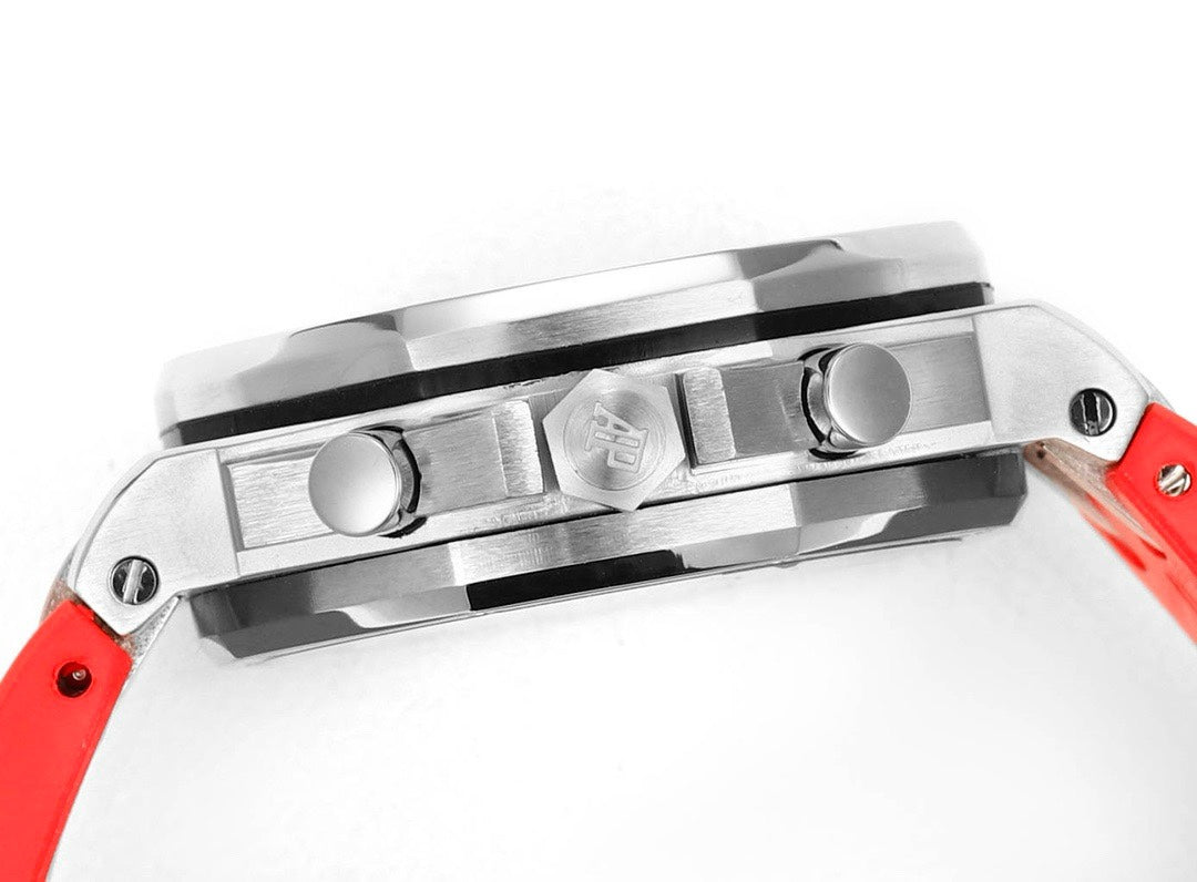 Audemars Piguet Royal Oak 37mm Ladies Automatic Chronograph Watch, Diamond Bezel Rubber Strap