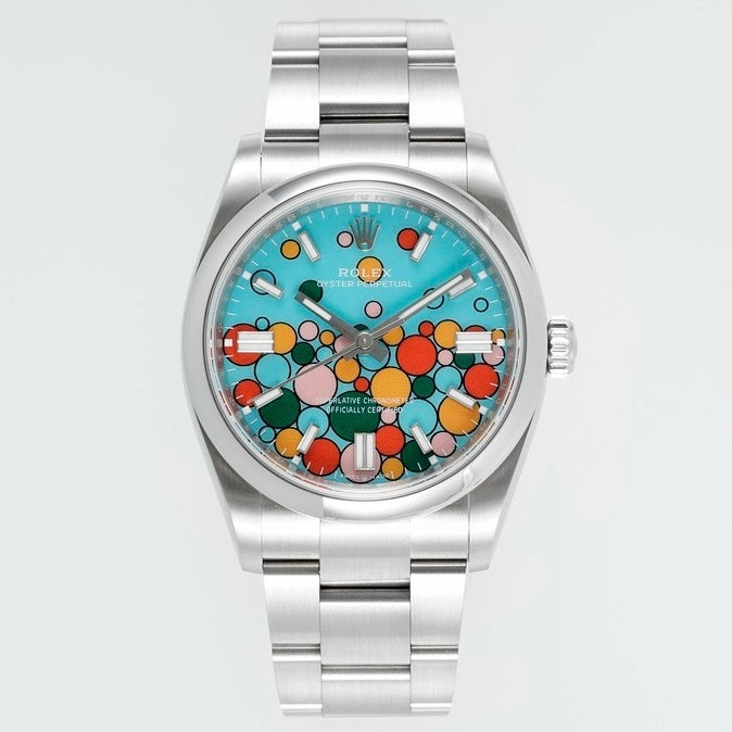 Rolex Oyster Perpetual 41mm Turquoise Celebration Bubble Dial | EWE Cal.3230