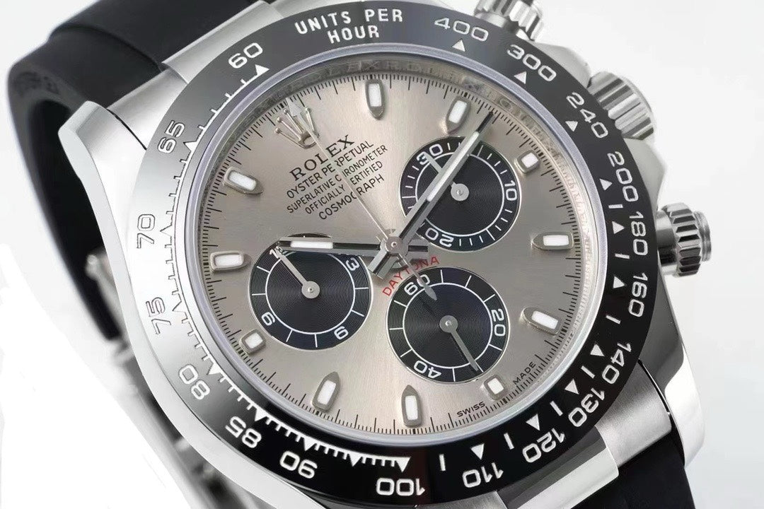 Rolex Cosmograph Daytona Chronograph Watch 40mm 904L Steel Ceramic Bezel Custom 7750 Movement