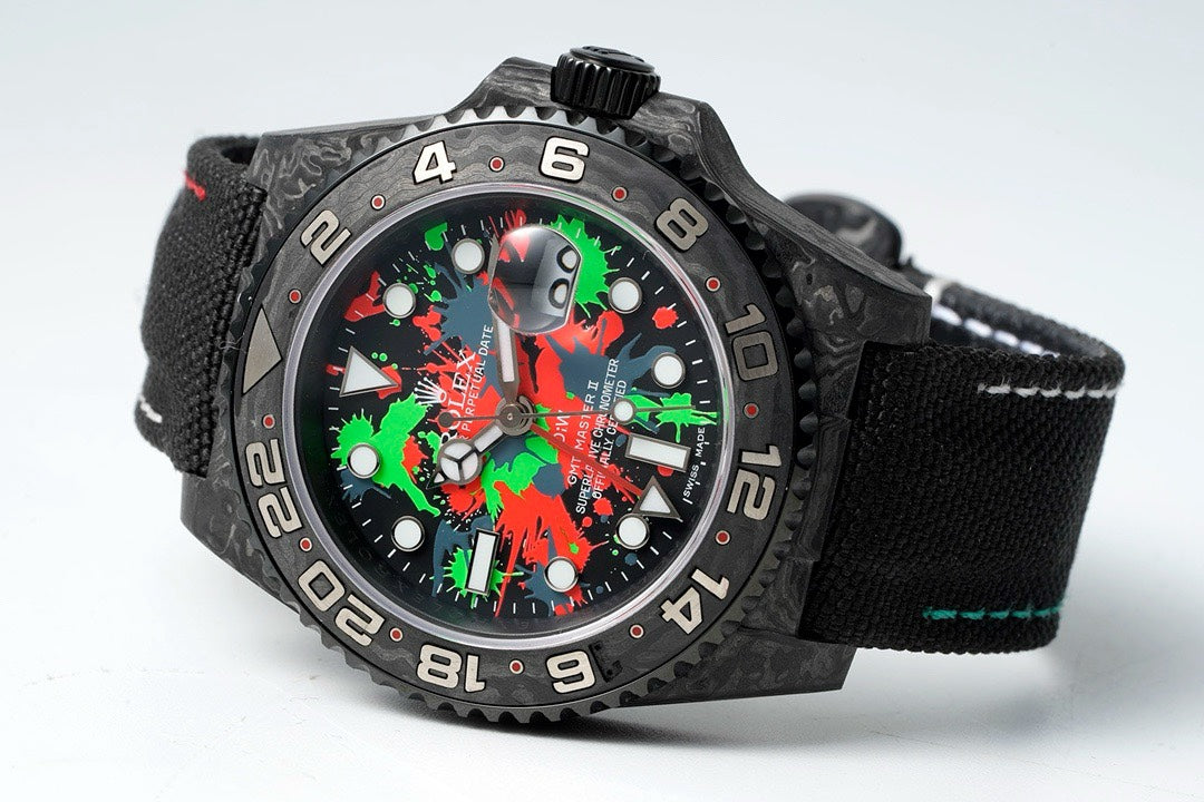 Rolex GMT-Master II Carbon Watch | Cal.3186 Automatic Movement, Forged Carbon Case
