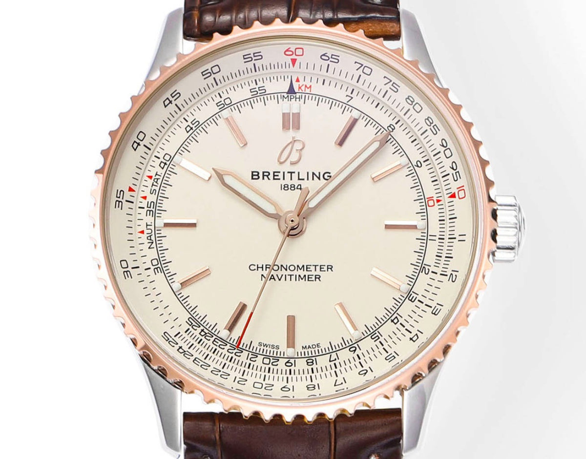 BREITLING Navitimer 1 Pilot Watch 41mm, TW Factory Seagull 2824 Automatic Leather Strap