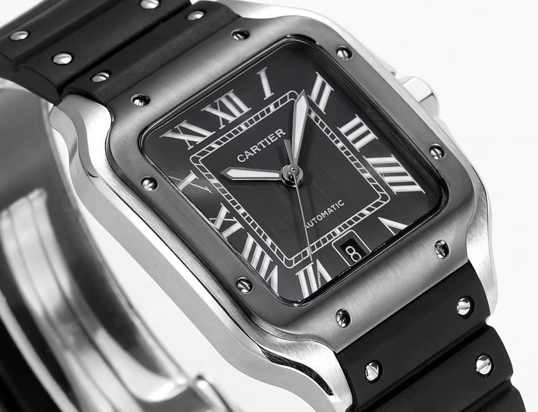 Cartier Santos Rubber Strap | THB Factory 39.8mm Automatic Watch