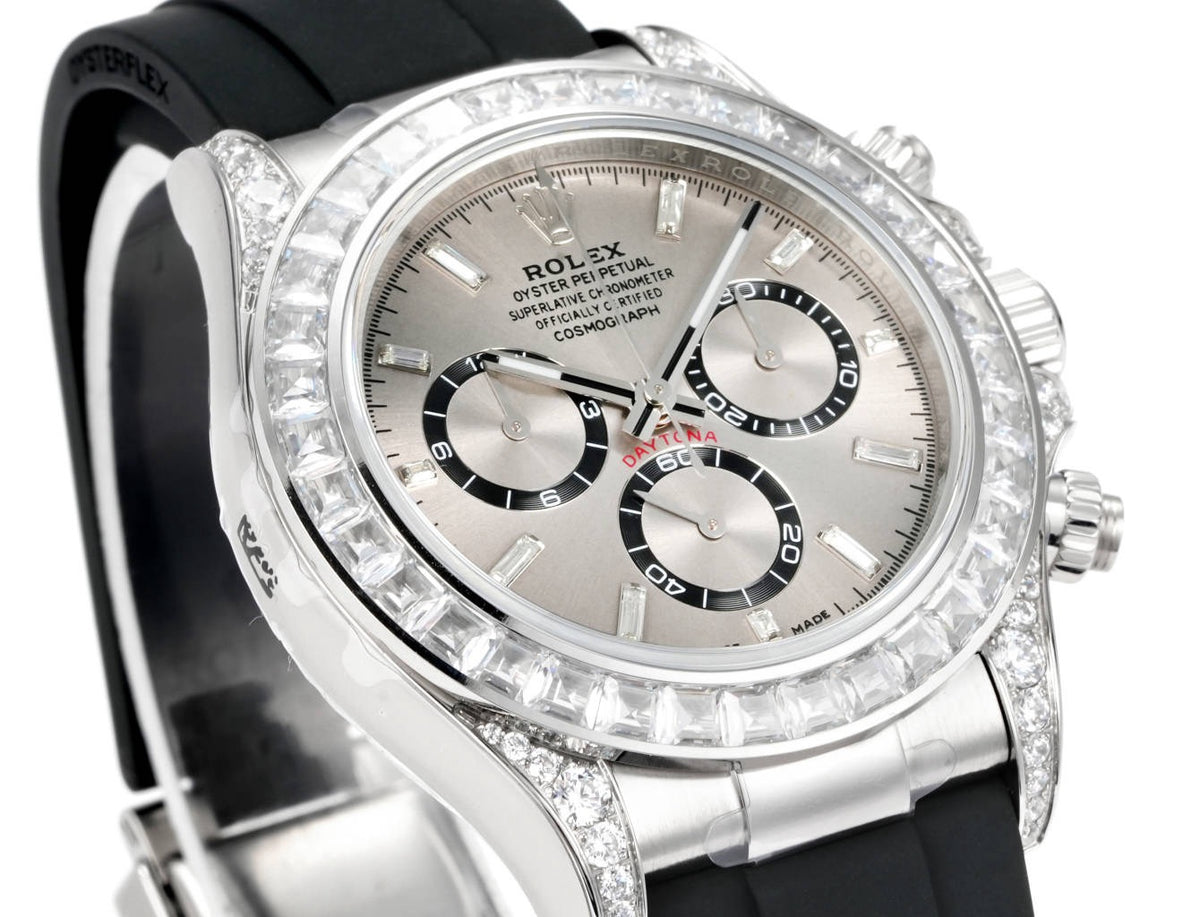Rolex Cosmograph Daytona 40mm N+ Factory V2 Weighted Baguette Bezel Automatic Watch
