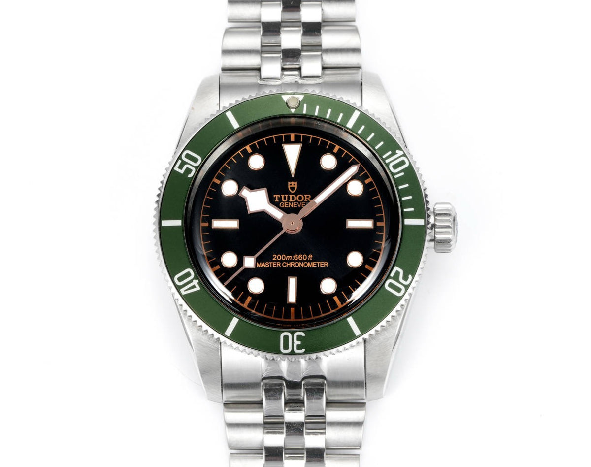 Tudor Black Bay GMT Automatic Diver Watch 41mm, Domed Sapphire Crystal, Rivet Stainless Steel Bracelet, Multiple Ceramic Bezel Color Options