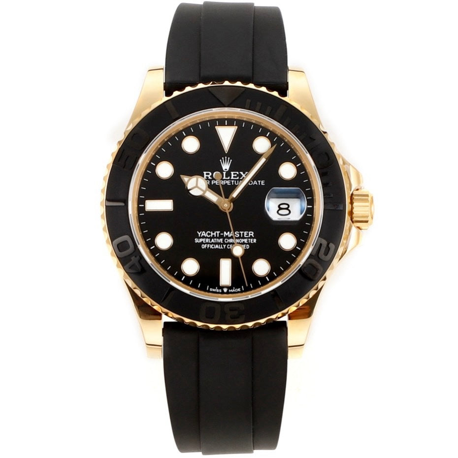 Rolex MS Factory Yacht‑Master 42mm 904L Steel 3235 Blue Hairspring Automatic Watch Oysterflex Rubber Strap