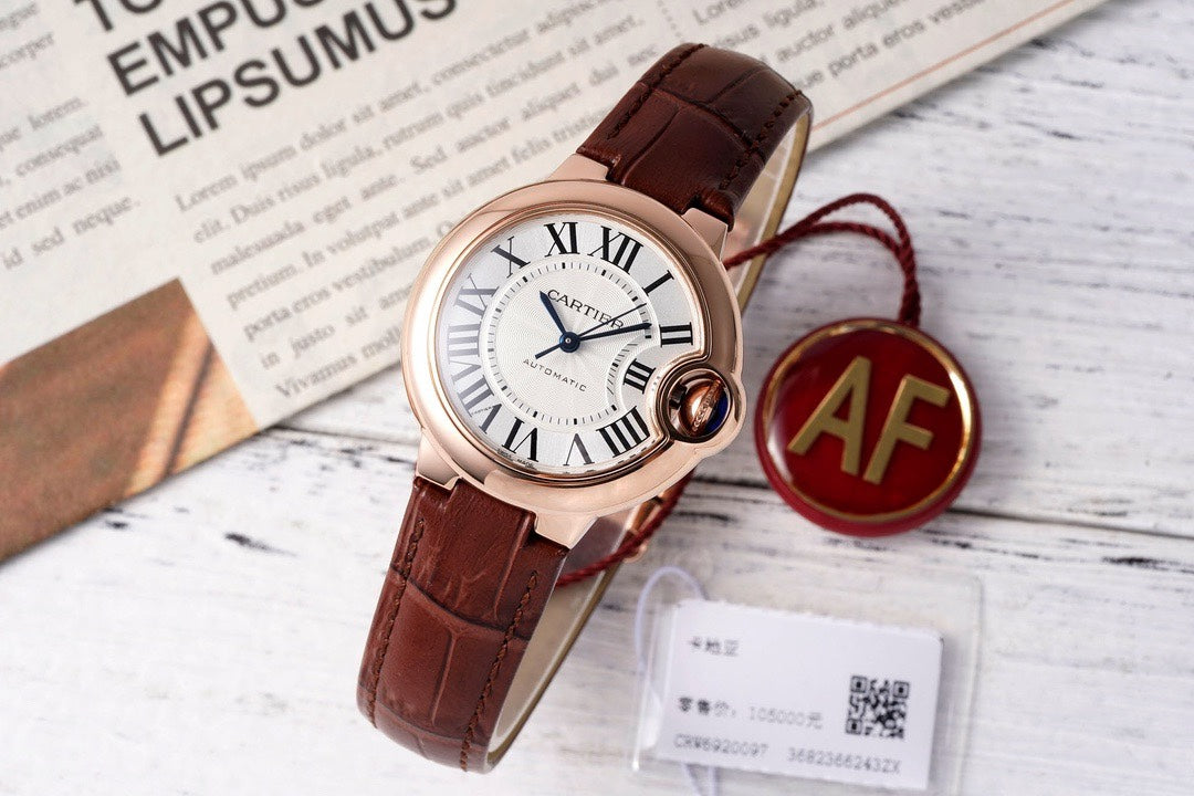 Cartier Ballon Bleu AF Upgraded 33mm Women Automatic Wristwatch