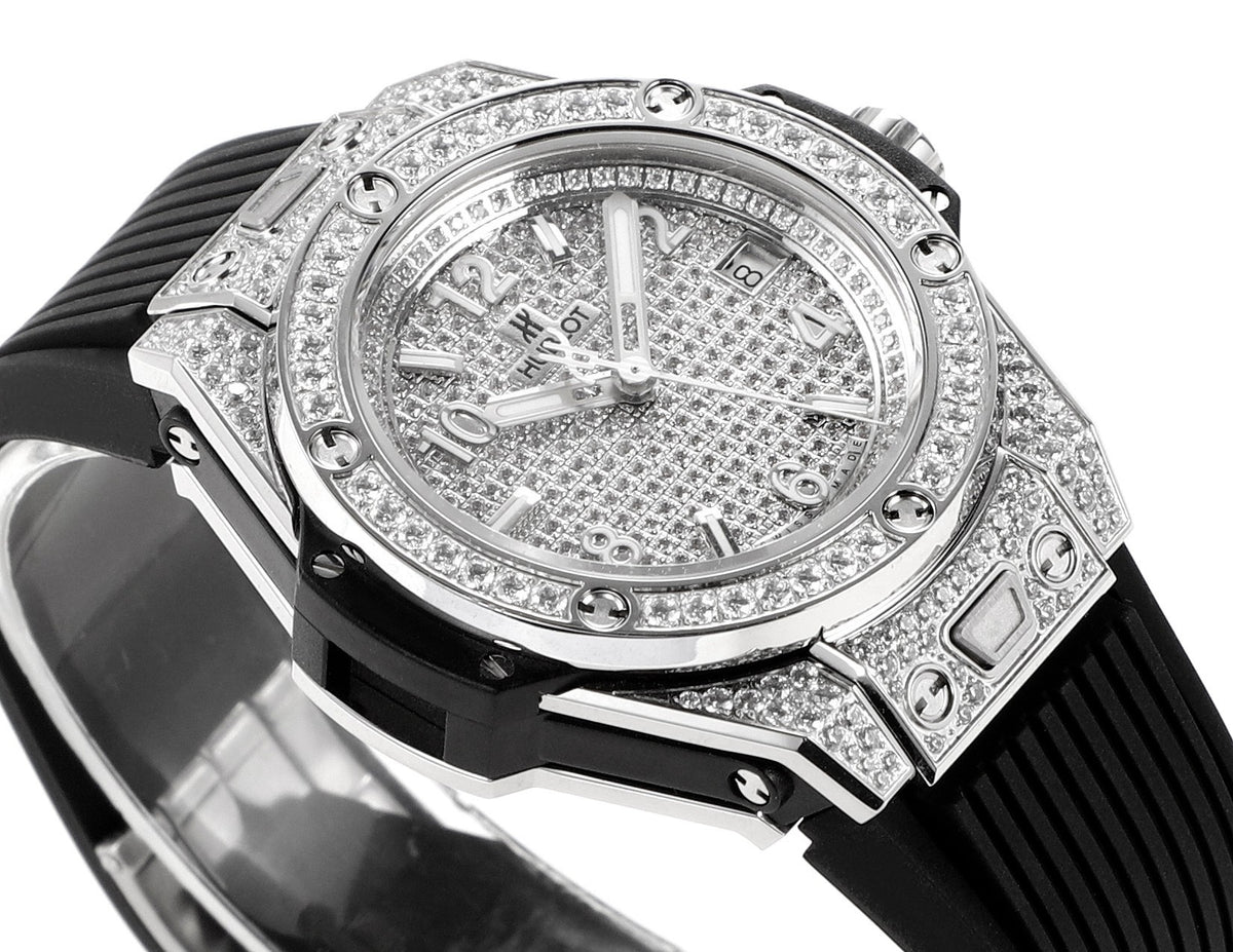 Hublot Big Bang One Click Full Paved Diamond 39mm Automatic Ladies Watch