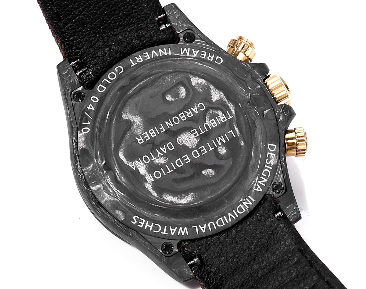 Rolex TW Factory Custom Carbon Fiber Daytona Watch 40mm 4801 Chronograph Movement Luminous Case & Buckle