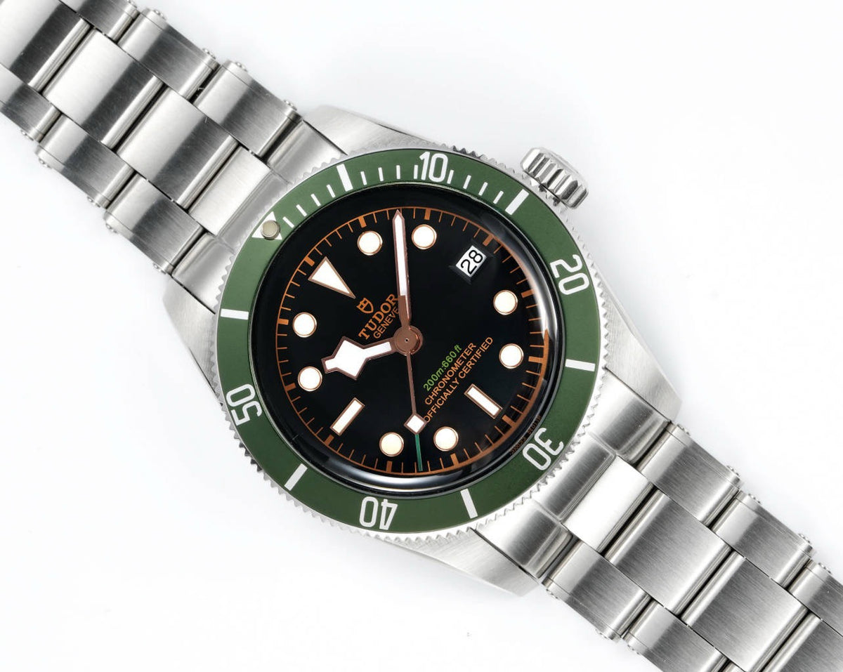 Tudor Black Bay GMT Automatic Diver Watch 41mm, Domed Sapphire Crystal, Rivet Stainless Steel Bracelet, Multiple Ceramic Bezel Color Options