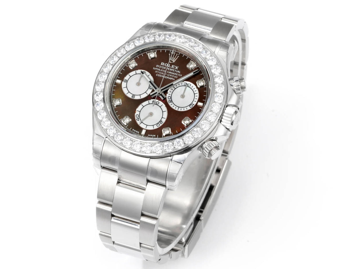Rolex Cosmograph Daytona 40mm N+ Factory V2 Weighted Baguette Bezel Automatic Watch
