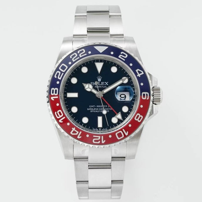 Rolex GMT Travel Watch 904L Steel Cal.3285 Movement