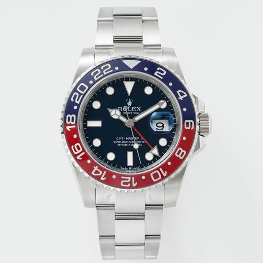 Rolex GMT Travel Watch 904L Steel Cal.3285 Movement