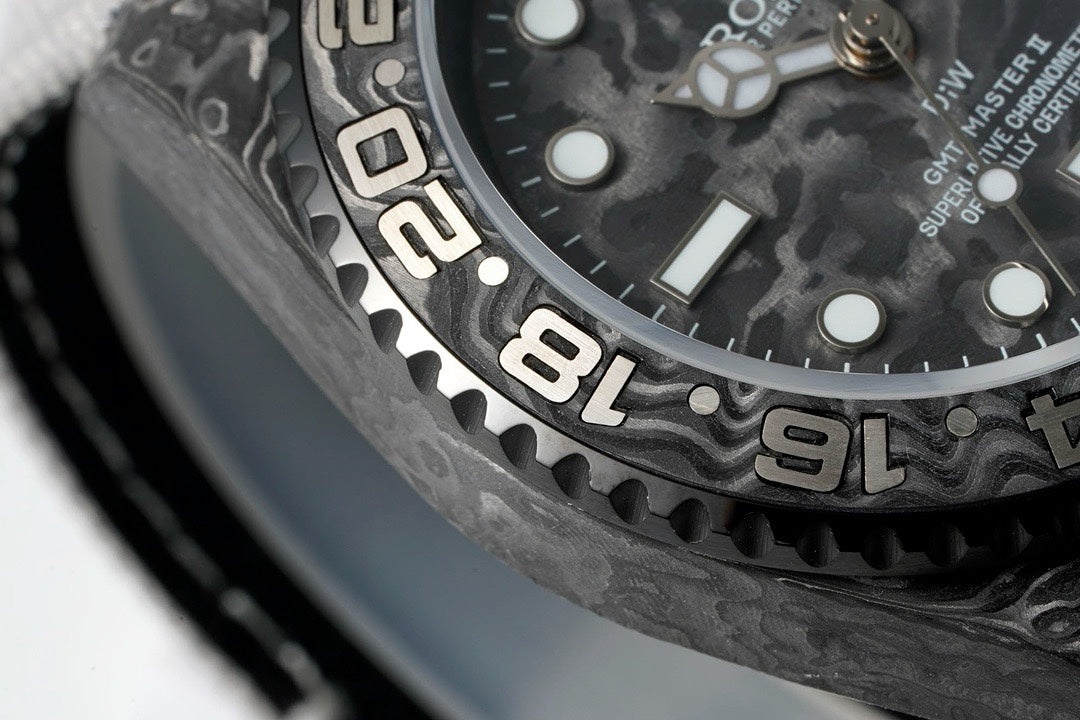 Rolex GMT-Master II Carbon Watch | Cal.3186 Automatic Movement, Forged Carbon Case