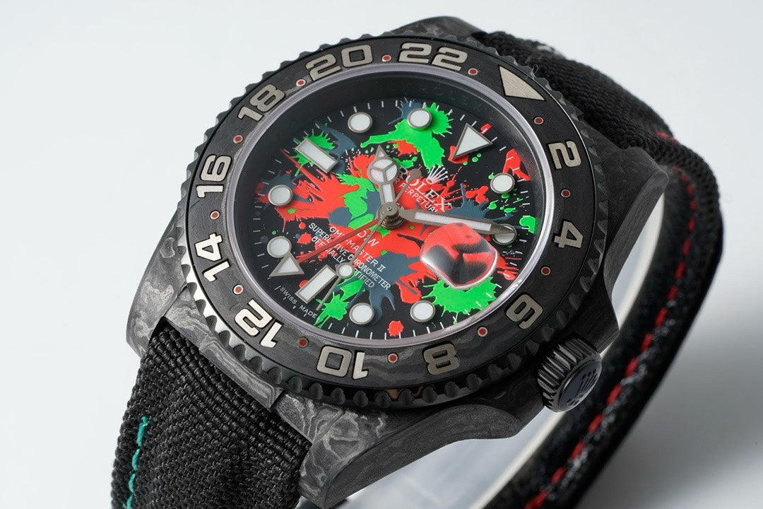 Rolex GMT-Master II Carbon Watch | Cal.3186 Automatic Movement, Forged Carbon Case