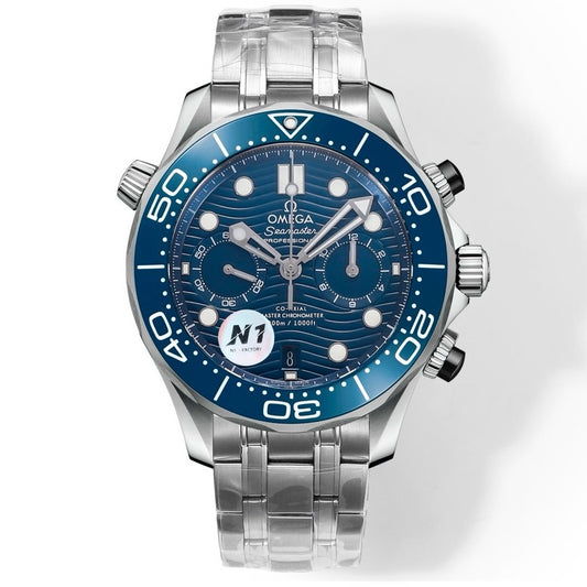 OMEGA Seamaster 300 Chronograph 44mm Dive Watch Cal.9900 Full Function Ceramic Bezel