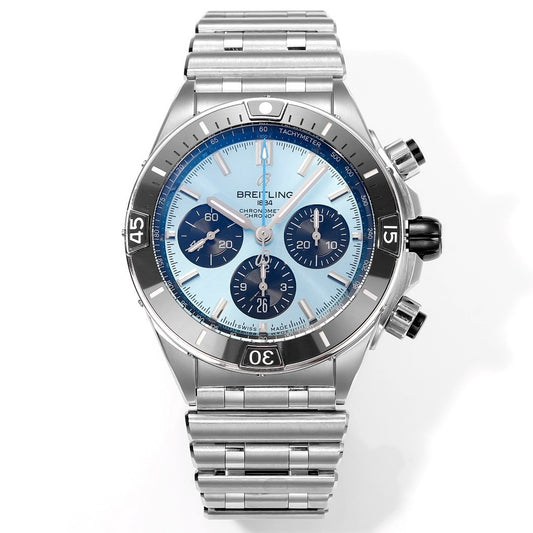 BREITLING Chronomat 44mm Automatic Chronograph Watch, BLS Factory Ceramic Bezel Timepiece