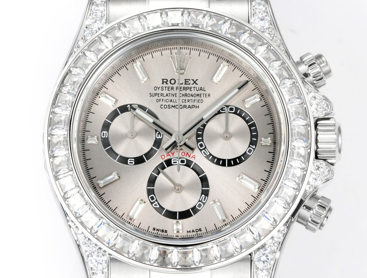 Rolex Cosmograph Daytona 40mm N+ Factory V2 Weighted Baguette Bezel Automatic Watch