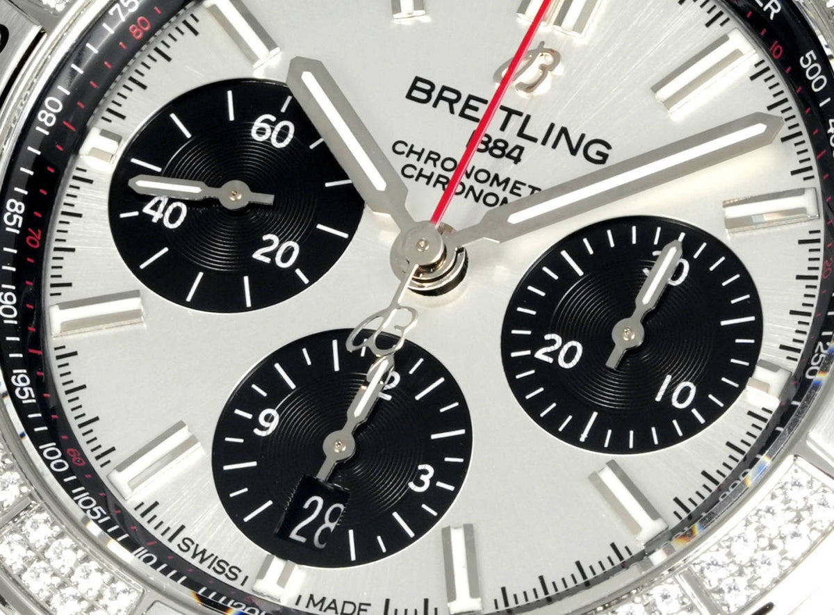 Breitling Chronomat Super Clone Watch | B01 Automatic Chronograph Movement, Diamond Bezel, 42mm