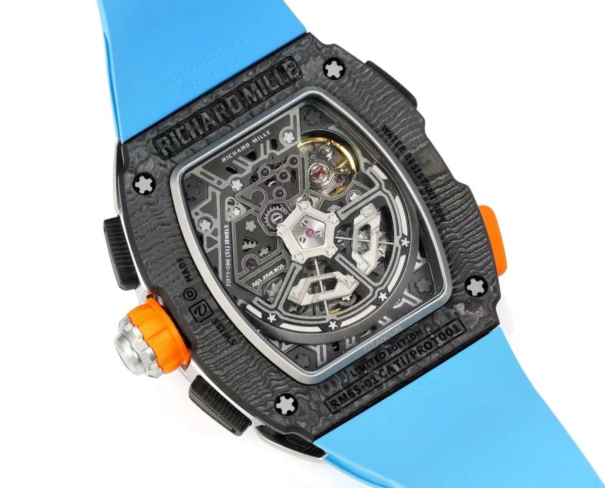 Richard Mille RM 65-01 McLaren W1 Automatic Chronograph Watch, Carbon TPT & Grade 5 Titanium Case