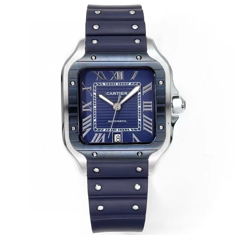 Cartier Santos Rubber Strap | THB Factory 39.8mm Automatic Watch