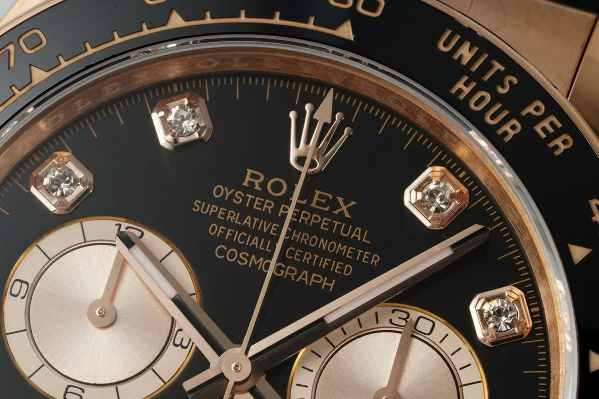 Rolex Cosmograph Daytona 40mm Rubber Strap Weighted 18K Gold‑Plated Cal.4131 Chronograph Movement