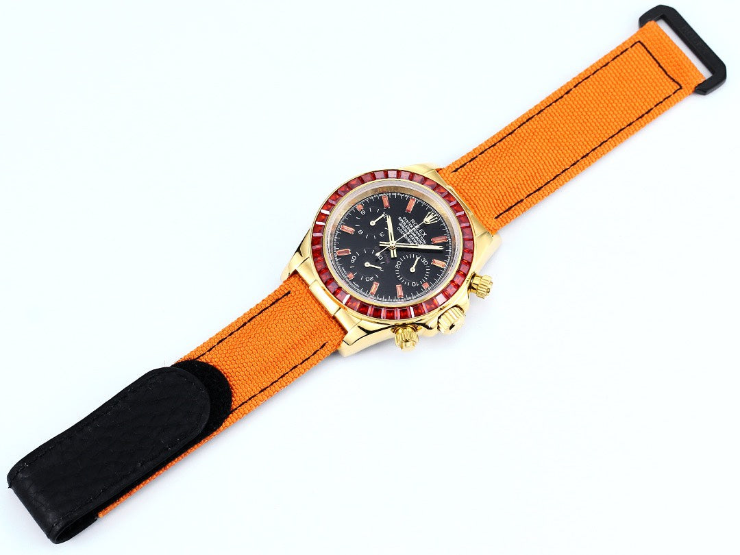 Rolex Cosmograph Daytona Super Clone Watch | Pumpkin Ruby Bezel, 43mm